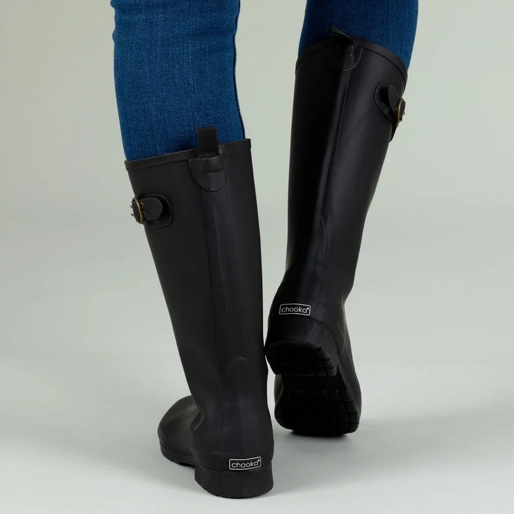 NEW!! Women’s Chooka Eastlake Classic Tall Black Rain Boots Size 6